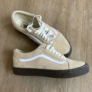 Vans Beige and White Sneakers